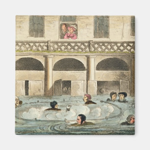 Public Bathing at Bath, or Stewing Alive, print pu Magnet