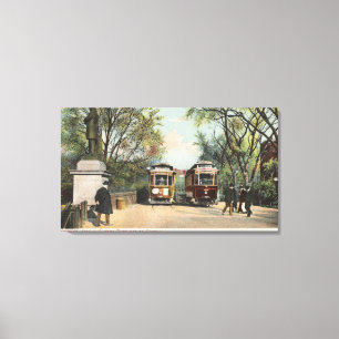 Public Garden Entrance to Subway Canvas Print