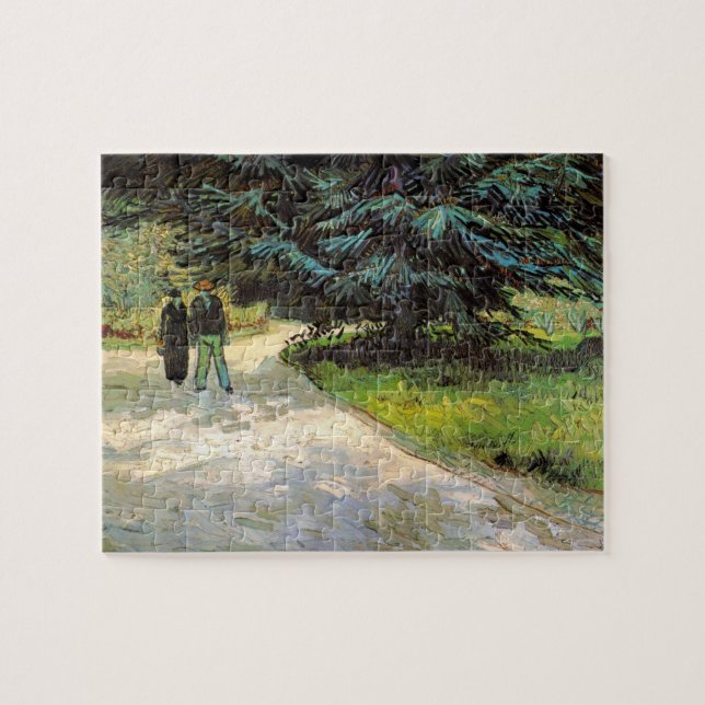 Public Garden with Couple by Vincent van Gogh Jigsaw Puzzle (Horizontal)