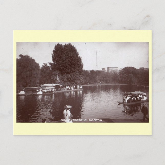 Public Gardens, Boston Vintage Postcard (Front)