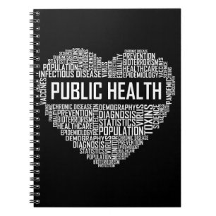 Public Health Heart Gift Healthcare Worker Epidemi Notebook