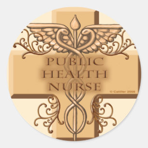 Public Health Nurse Caduceus  Sticker