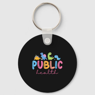 Public Health Nurse Dinosaurs Nursing Design For M Keychain