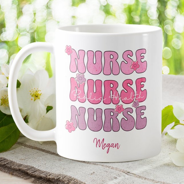 Public Health Nurse Groovy Coffee Mug (Creator Uploaded)