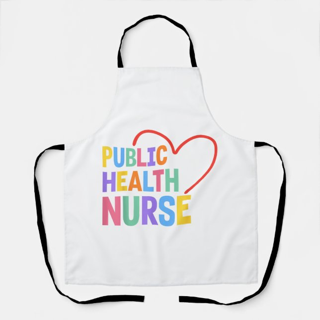 Public Health Nurse Heart Apron (Front)