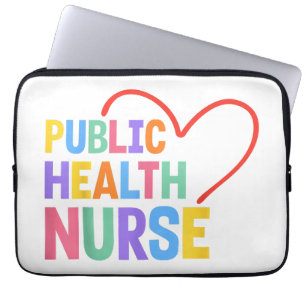 Public Health Nurse Heart Laptop Sleeve