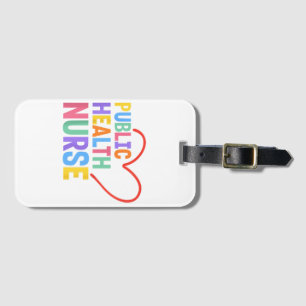 Public Health Nurse Heart Luggage Tag