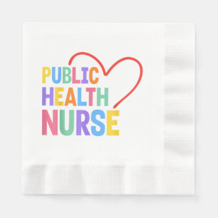 Public Health Nurse Heart Napkin