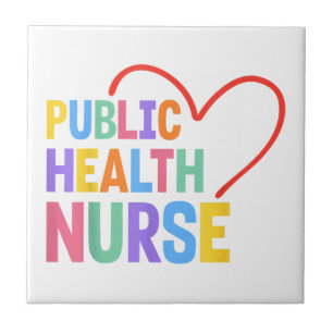 Public Health Nurse Heart Tile