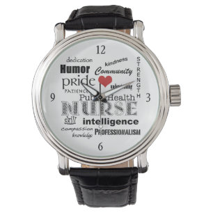 Public Health Nurse-Word Cloud+Red Heart Watch