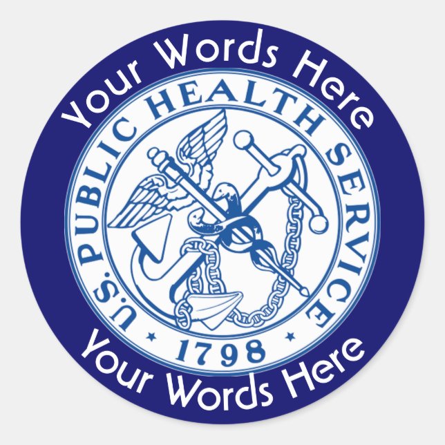 Public Health Service PHS Custom Sticker (Front)
