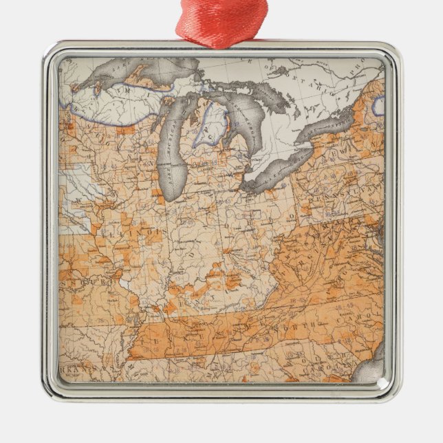 Public Indebtedness, Statistical US Lithograph Metal Ornament (Front)