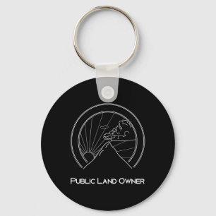 Public Land Owner Shirt - Mountain Climber Hiking  Keychain