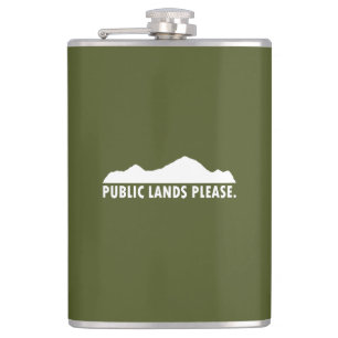 Public Lands Please Hip Flask
