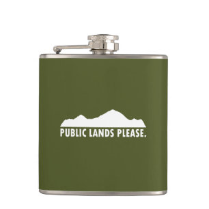 Public Lands Please Hip Flask