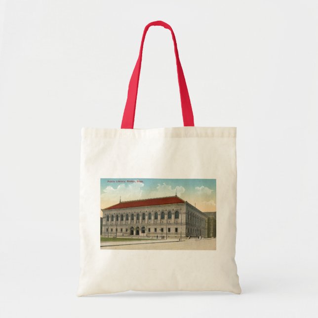 Public Library, Boston 1911 Vintage Tote Bag (Front)