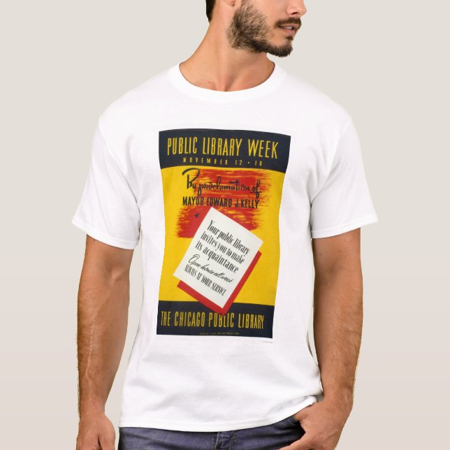 Public Library Chicago 1940 WPA T-Shirt (Front)