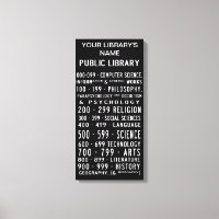 Public Library Dewey Decimal on canvas