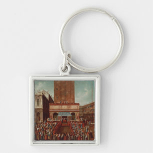 Public Lottery at Loggetta, the Piazza San Keychain