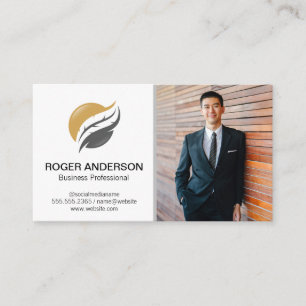 Public Notary   Feather Quill   Business Man  Card