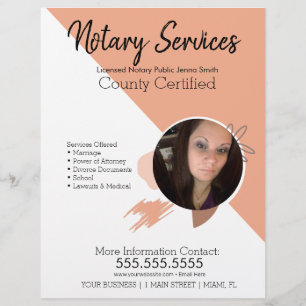 Public Notary Services Boho Photo Business Flyer