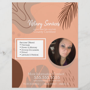 Public Notary Services Organic Photo Business Flyer