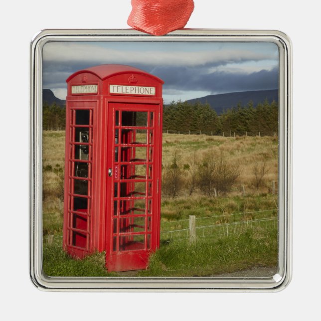 Public Phone Box, Ellishadder, near Staffin, Metal Ornament (Front)
