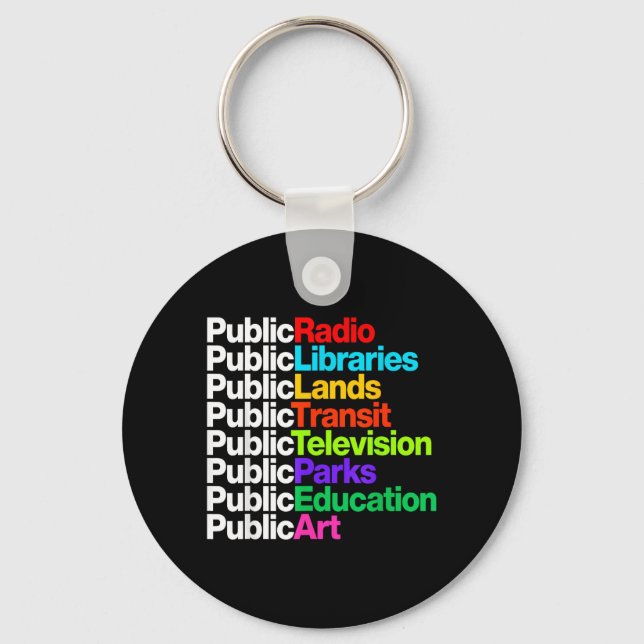 Public Radio Libraries Lands Transit Tedenimion Keychain (Front)
