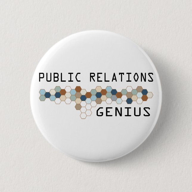 Public Relations Genius 2 Inch Round Button (Front)