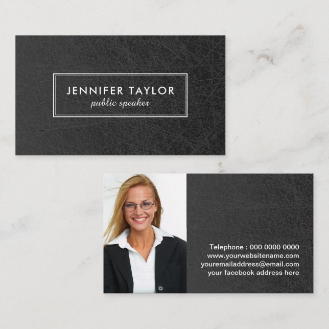 Public Speaker Business Card Template (Front/Back)