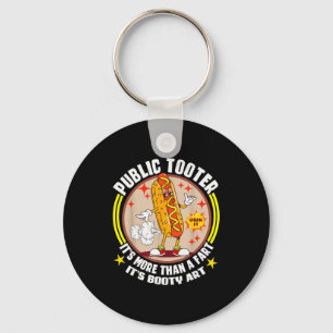 Public Tooter Funny Inappropriate Embarring Adult  Keychain