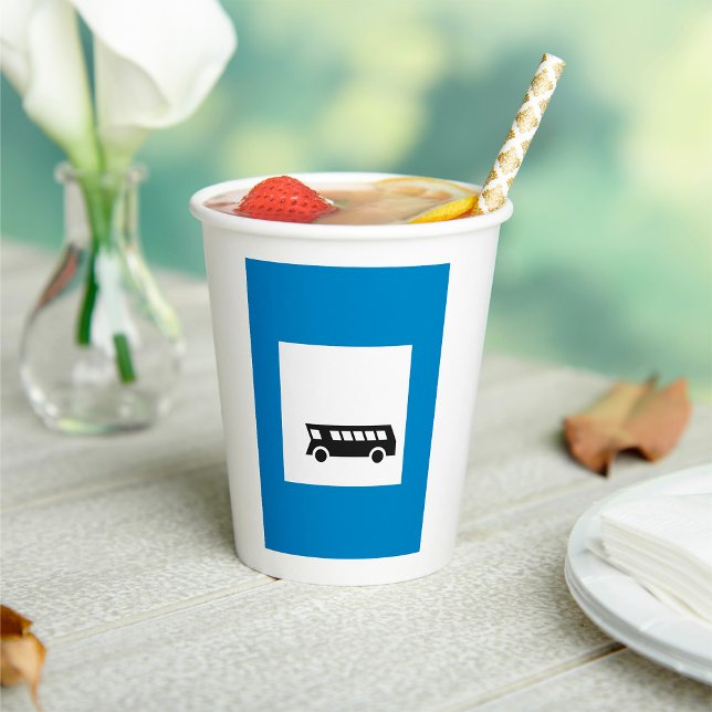 Public Transport Bus Stop Sign Urban Transit  Paper Cups (Creator Uploaded)