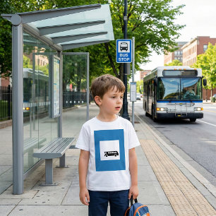Public Transport Bus Stop Sign Urban Transit T-Shirt