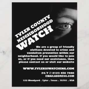 Public View, Neighbourhood Community Watch Advert Flyer