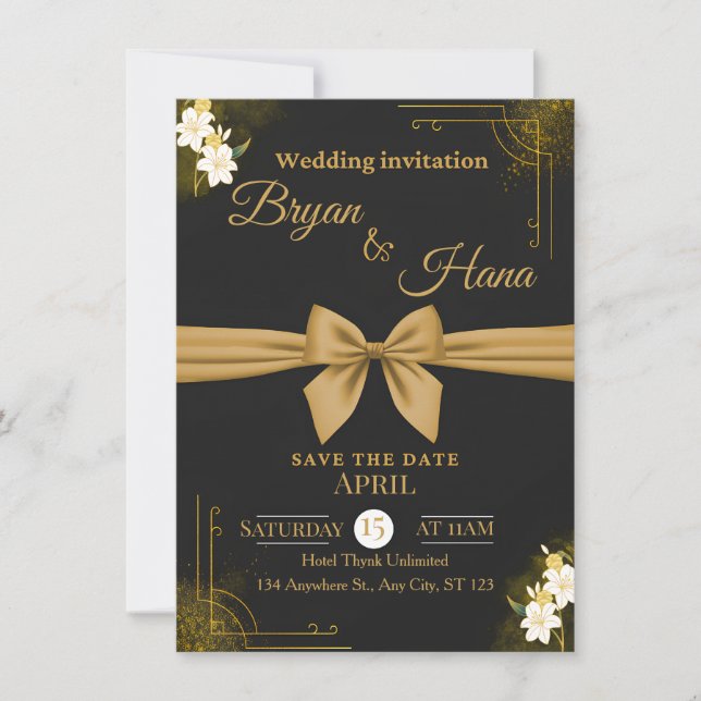 Public Wedding Invitation – Elegant Minimal Design (Front)