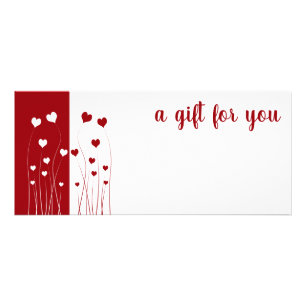 Publicitaire Carte cadeau moderne Red White Love Romantic Heart
