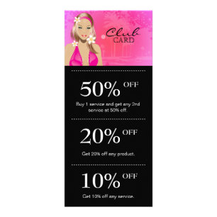Publicitaire Carte de marketing Loyauté rose pour le salon de