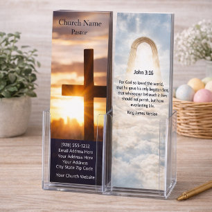 Publicitaire Carte de présentoir de la Bible de l'église Sunset