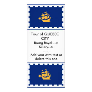 Publicitaire Carte de rack avec drapeau de Québec, Canada