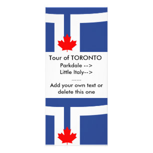 Publicitaire Carte de rack avec drapeau de Toronto
