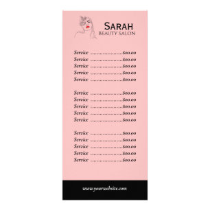 Publicitaire Carte de rack salon de beauté