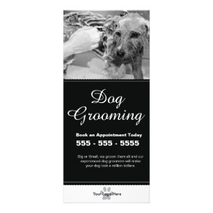 Publicitaire Carte de support de toilettage de chien -