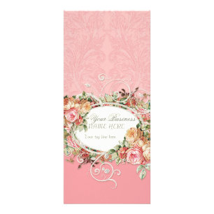 Publicitaire Carte de tarif affaires - Floral Rose anglais baro
