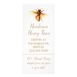 Publicitaire Carte d'or de support d'affaires d'abeille de miel