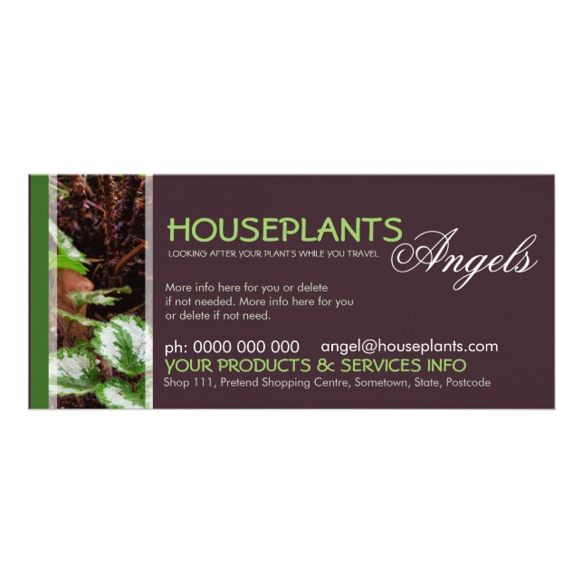 Publicitaire Carte en rack Angels Houseplant (Devant)