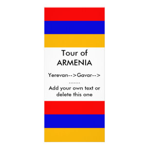 Publicitaire Carte en rack avec drapeau d'Arménie