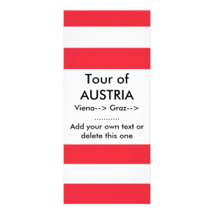 Publicitaire Carte en rack avec Drapeau d'Autriche