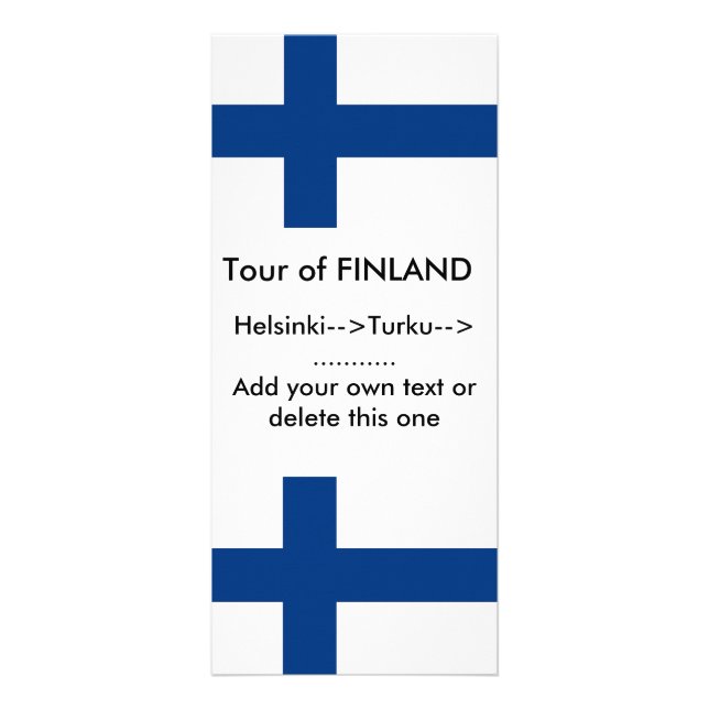 Publicitaire Carte en rack avec drapeau de Finlande (Devant)