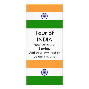 Publicitaire Carte en rack avec drapeau de l'Inde