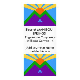 Publicitaire Carte en rack avec drapeau de Manitou Springs
